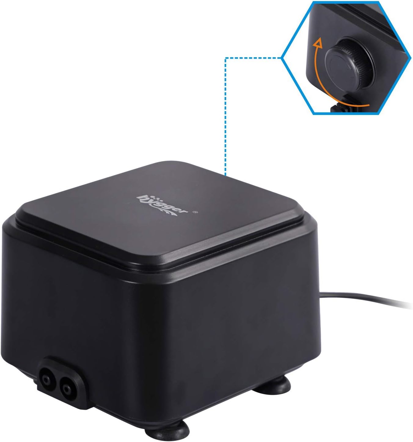 hygger quiet aquarium air pump 5W