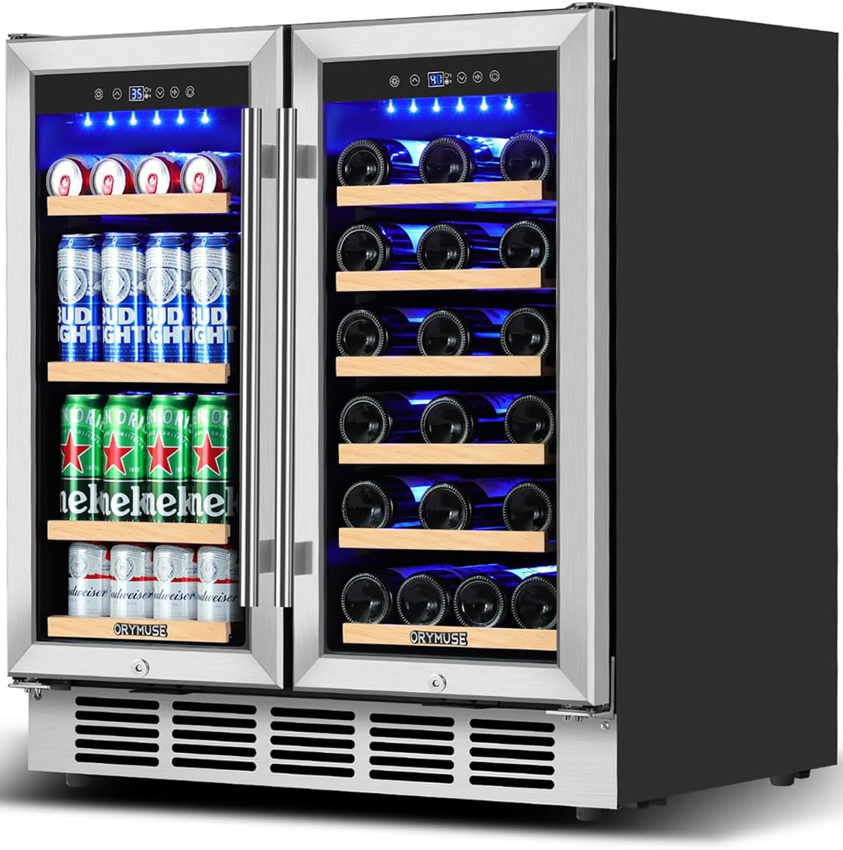 ORYMUSE 30 Inch Dual Zone Beverage Fridge