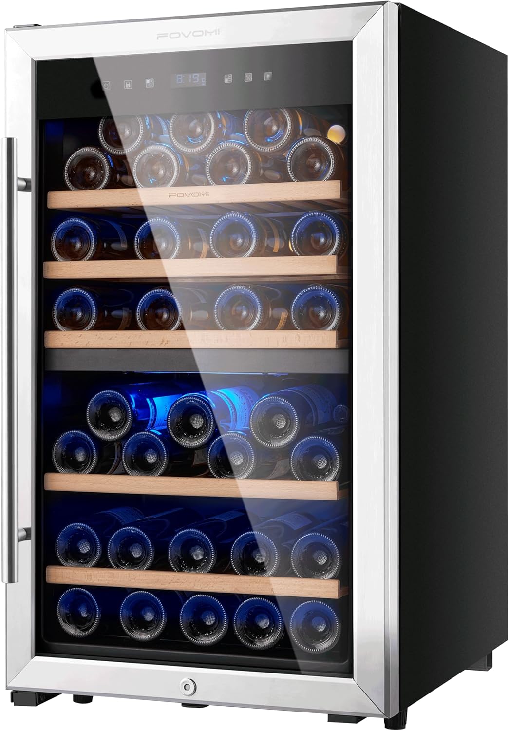 FOVOMI 52 Bottle Dual Zone Wine Cooler
