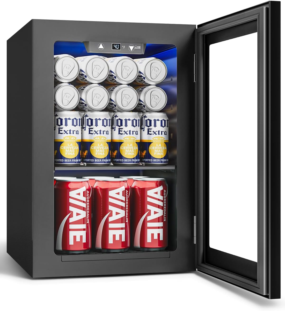 Feelfunn 24-Can Beverage Cooler Black