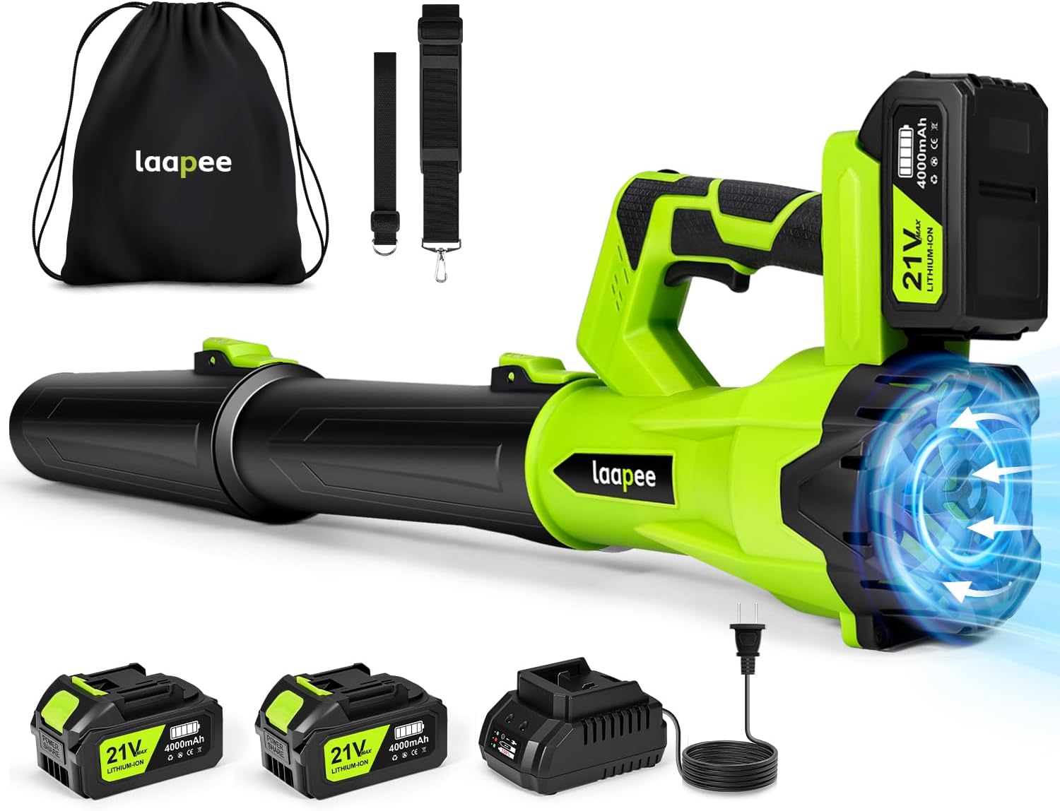 laapee 650 CFM Brushless Cordless Leaf Blower