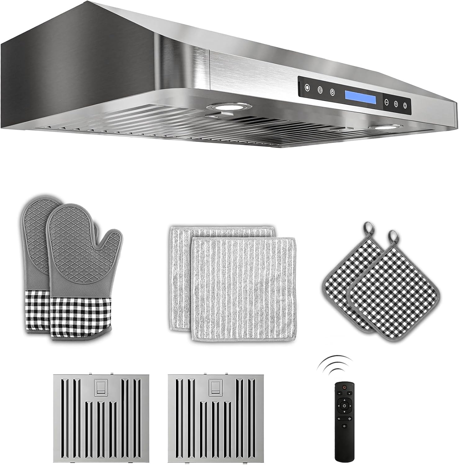 FlyPine 30 inch under cabinet range hood stainless steel