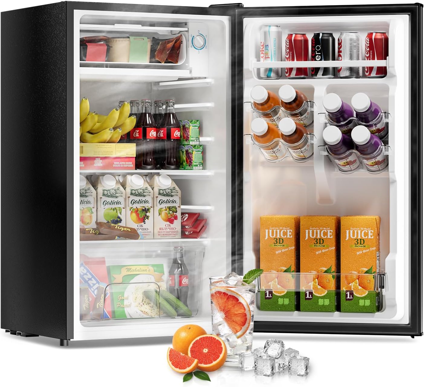 Frostorm 3.2 Cu.Ft Mini Fridge Black